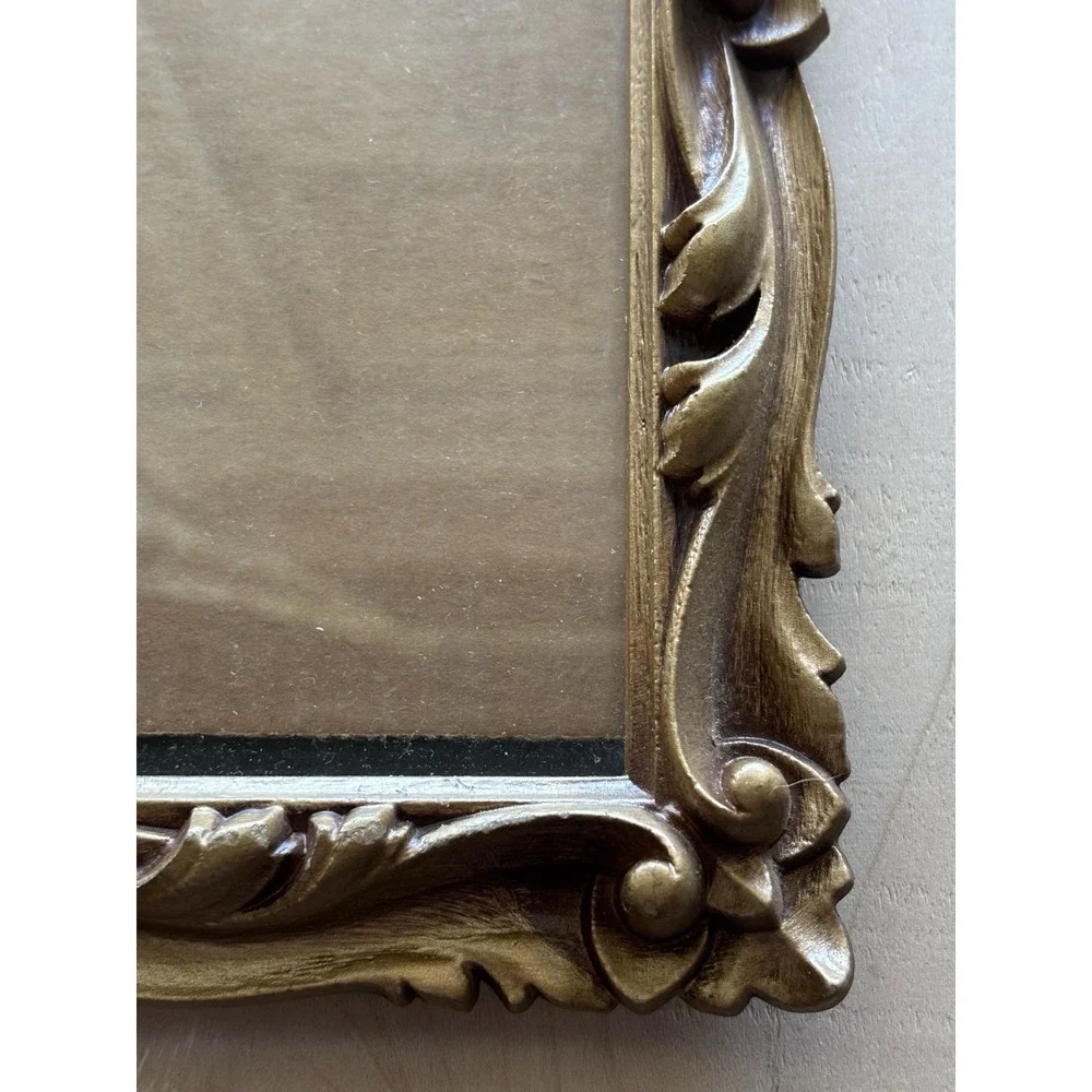 Vintage ICC Picture Frame Intercraft 1972 Rococo Faux Carved Wood 8 x 10